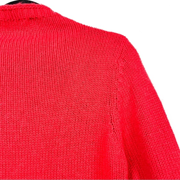A. Gianetti Petite Red Knit Sweater Alpaca Wool Acrylic Blend - Picture 7 of 8